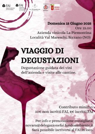 Sizzano -  Il FAI Giovani Novara porta alla scoperta dei vini de “La Piemontina”